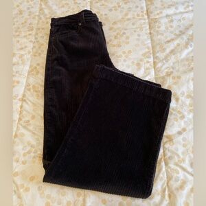 Lands’ End wide leg wide wale corduroy trousers